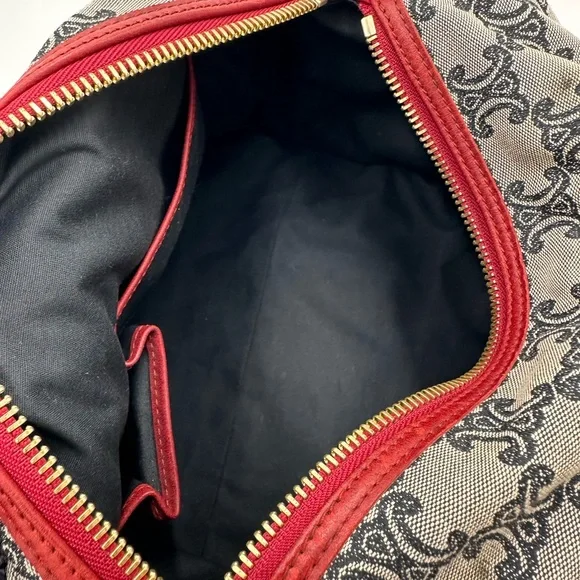 CELINE Handbag Mini Boston Bag Triomphe Canvas and Leather - Picture 11 of 14